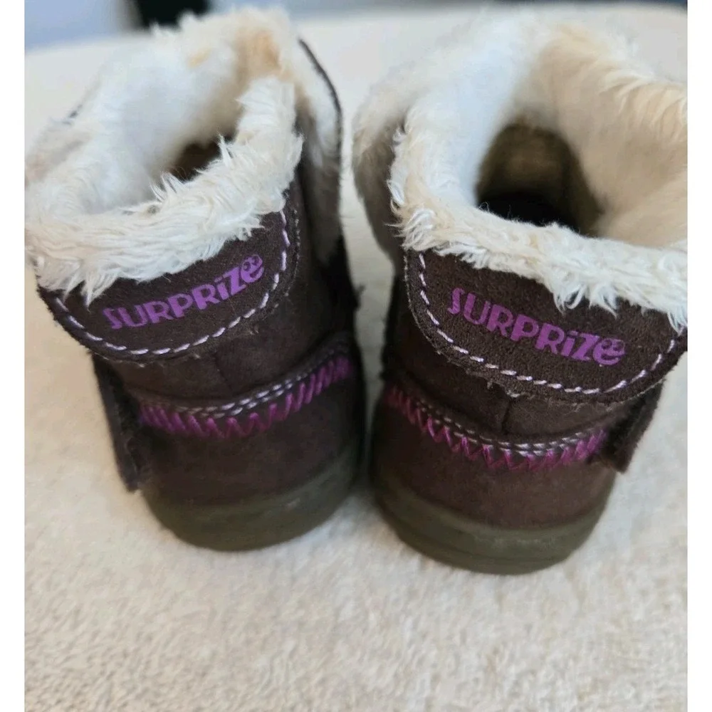 Stride Rite Toddler Girl's Arliss Comfort Ankle Booties Brown/Pink Size:3 156A